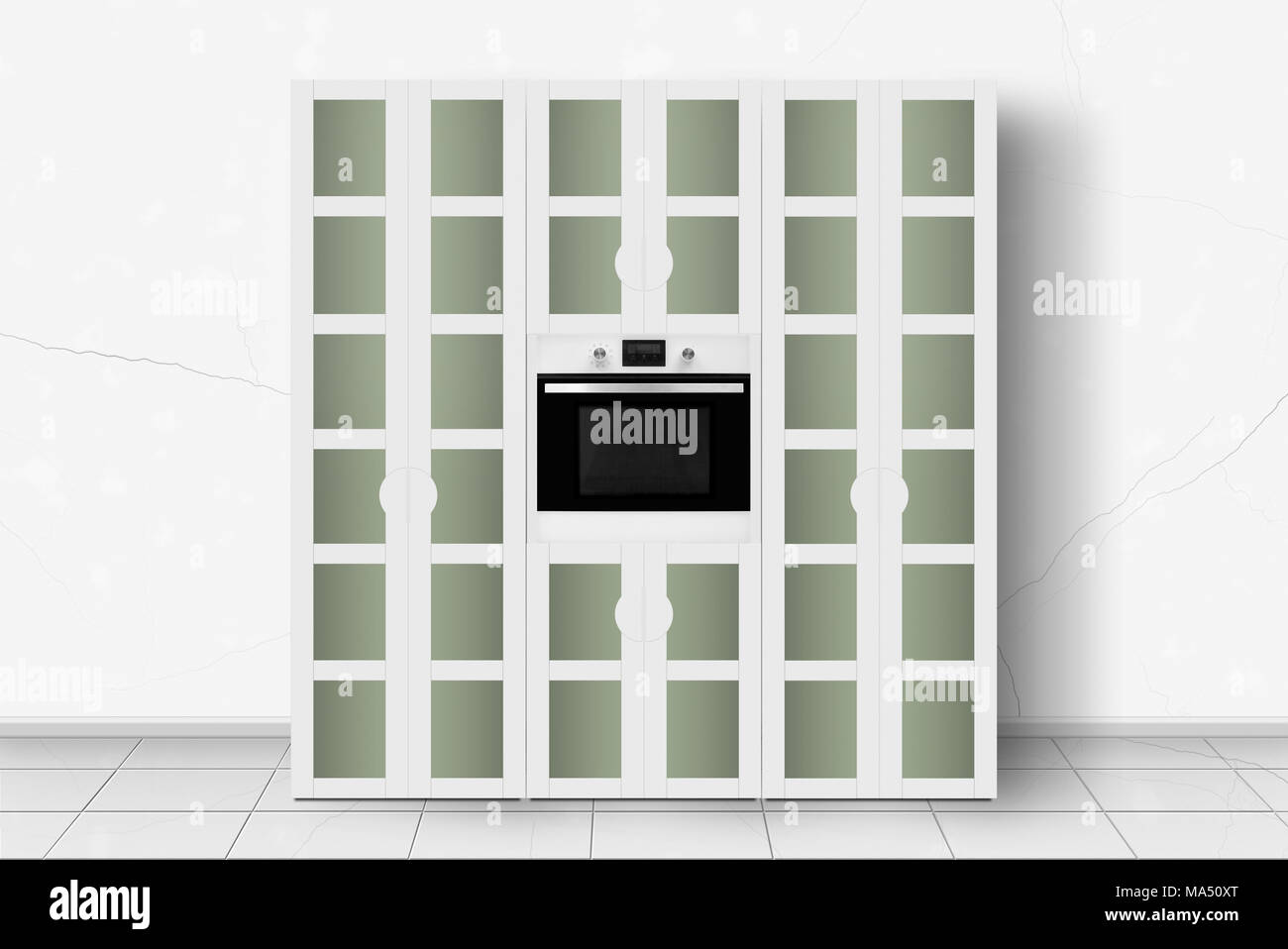 Major appliance Home appliance Kitchen case and two modern wardrobe