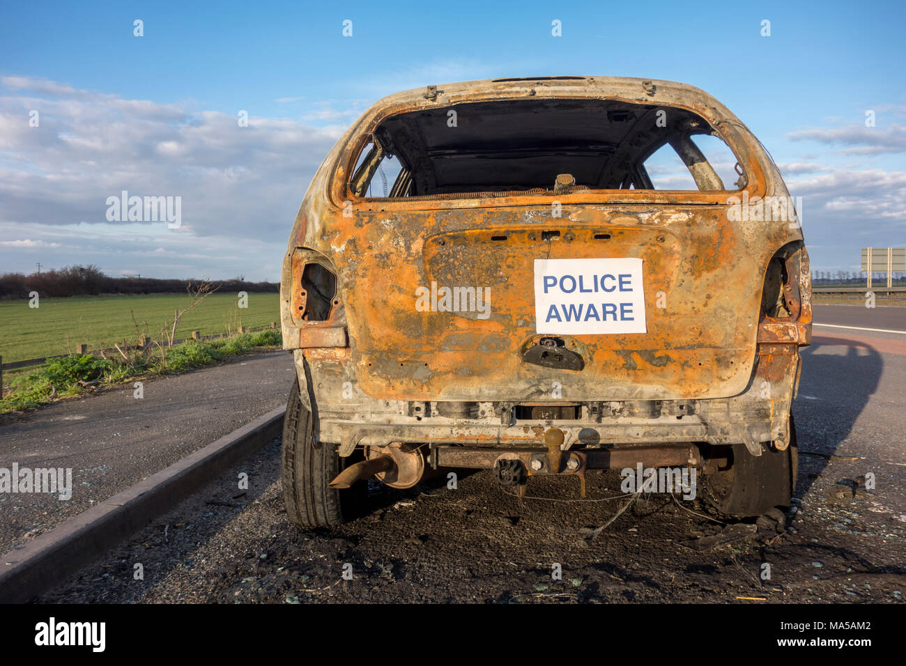 Wrecked police car hi-res stock photography and images - Alamy