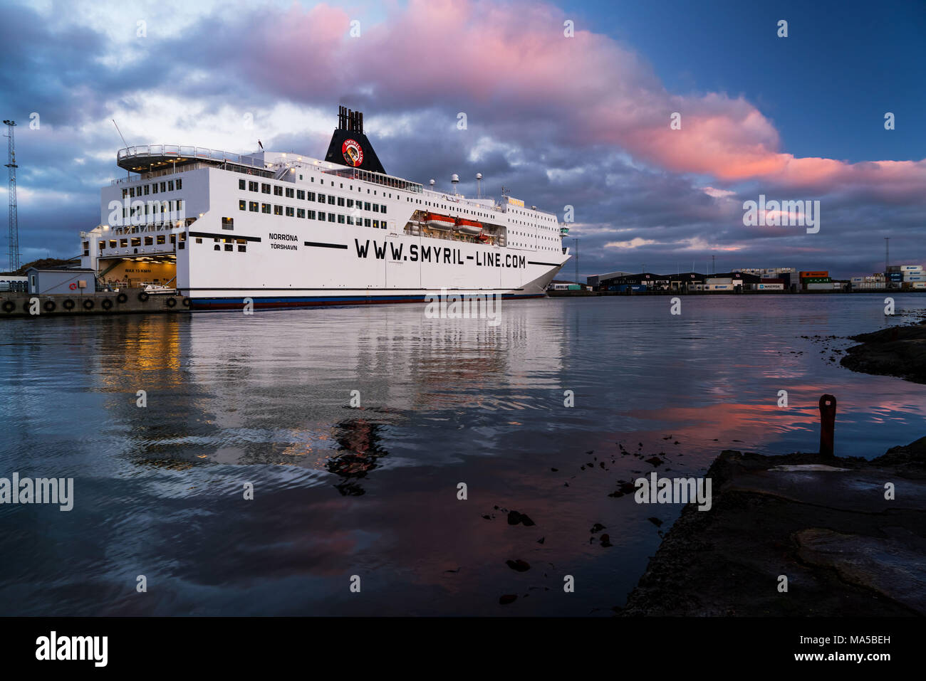 Ferry Denmark - Iceland Stock Photo - Alamy