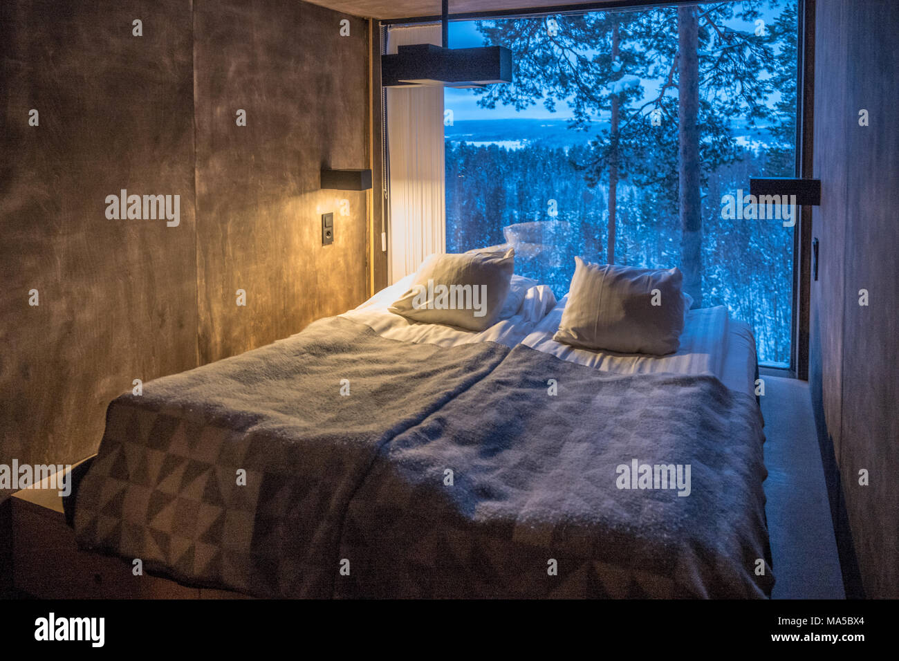 Tree Hotel in Harads, Sweden Stock Photo