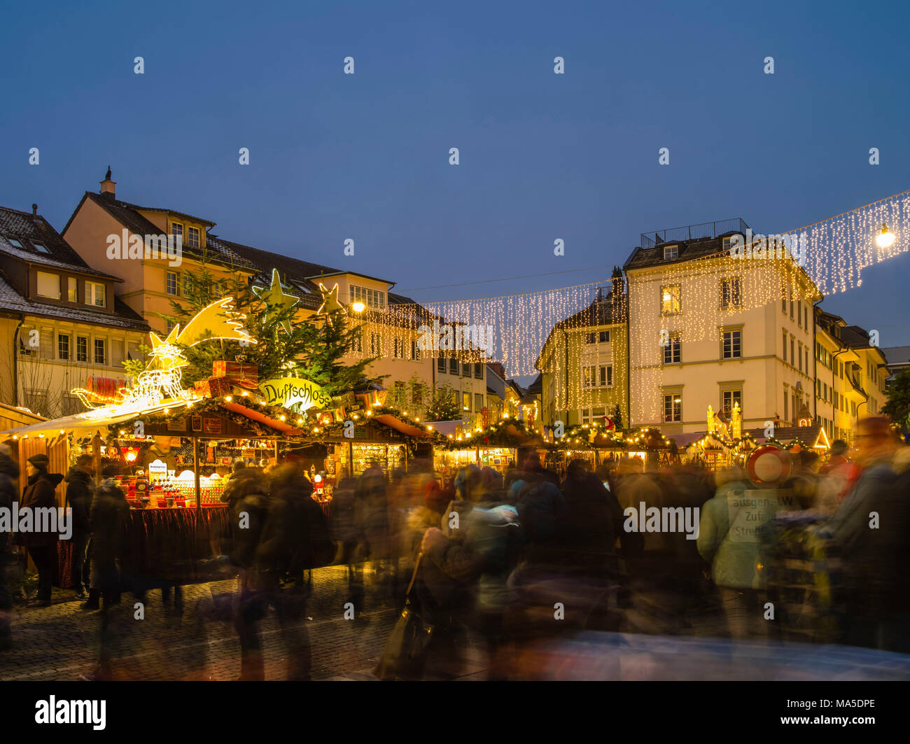 Christmas market in Winterthur Stock Photo