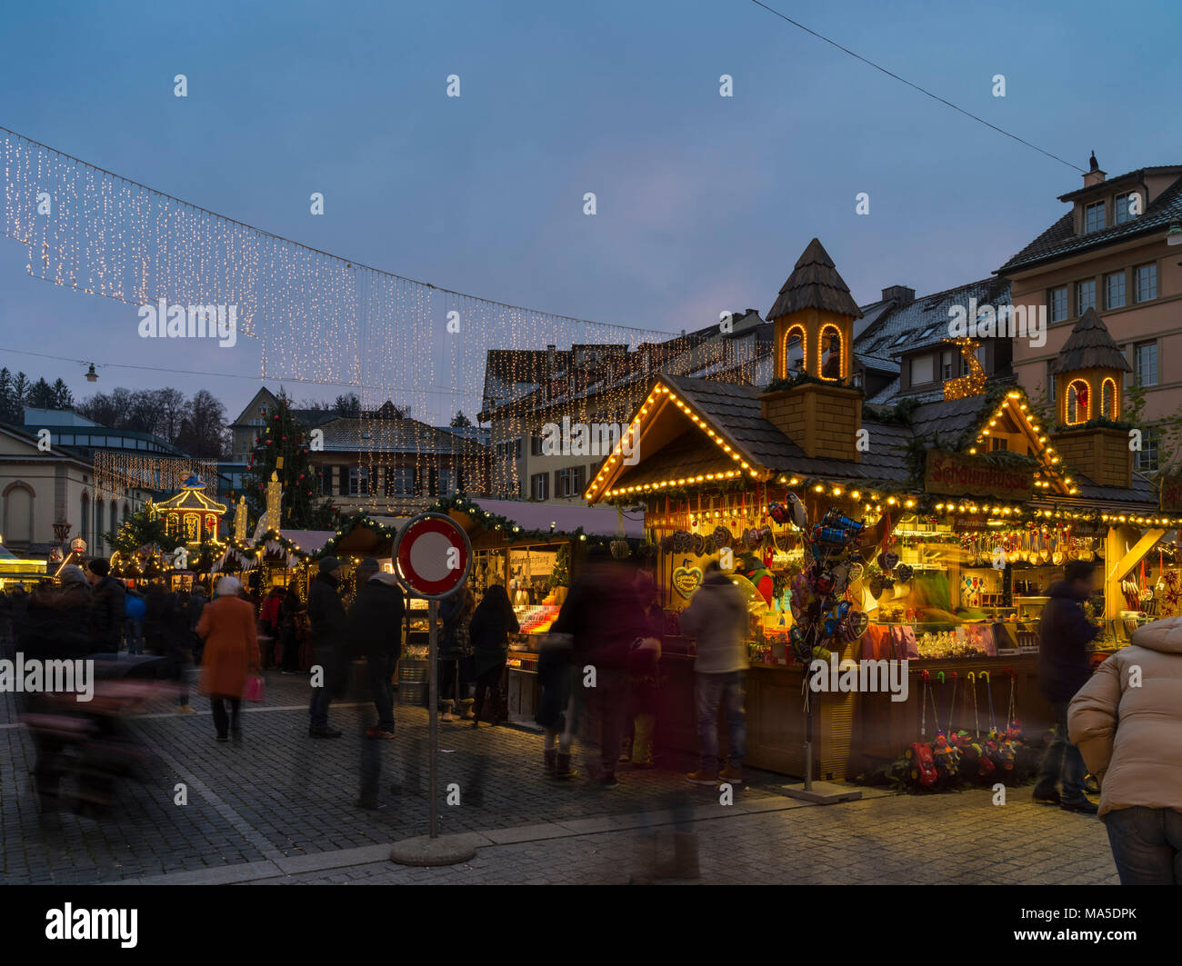 Christmas market in Winterthur Stock Photo Alamy