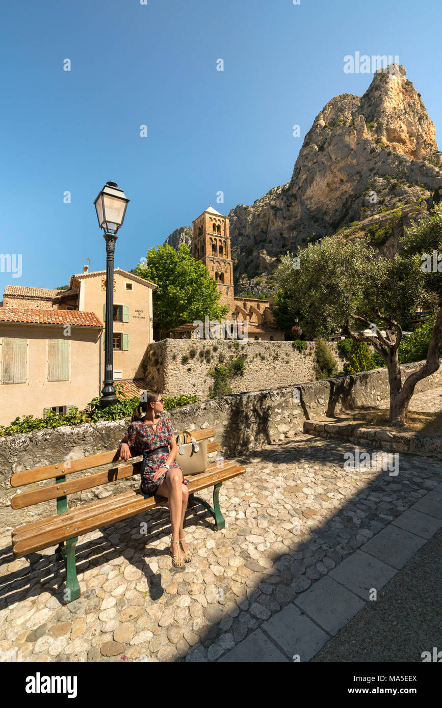 Moustiers Sainte Marie,Provence,France Stock Photo