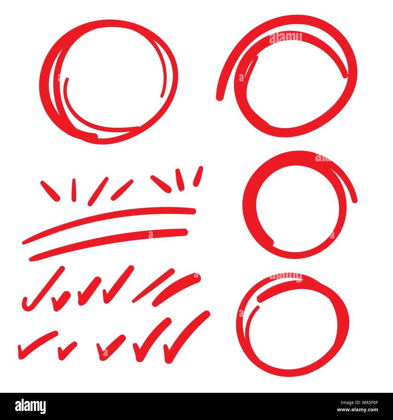 Grading paper red pen Stock Vector Images Alamy