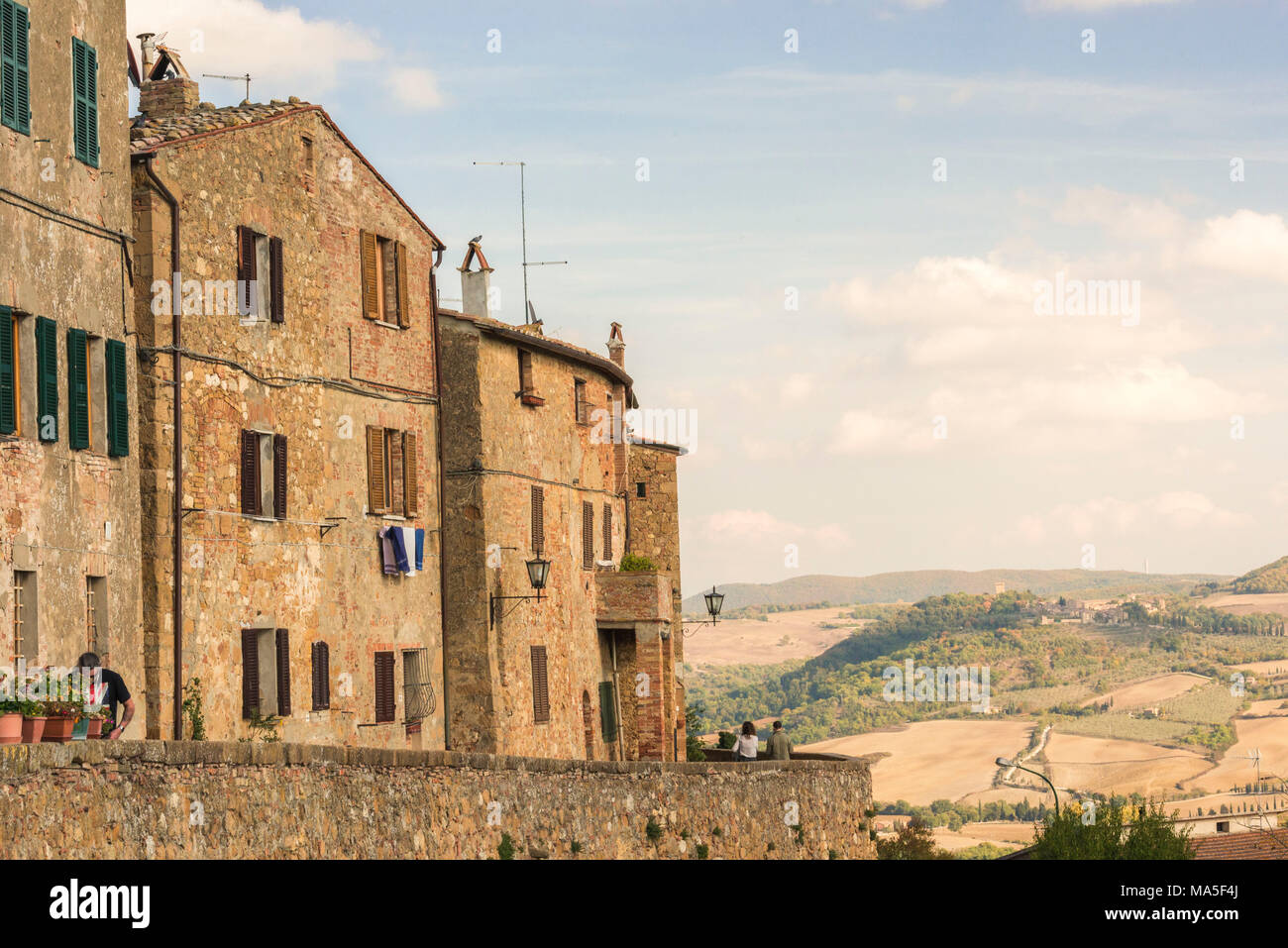 Pienza, Orcia Valley,Siena district, Tuscany, Italy,Europe. Stock Photo