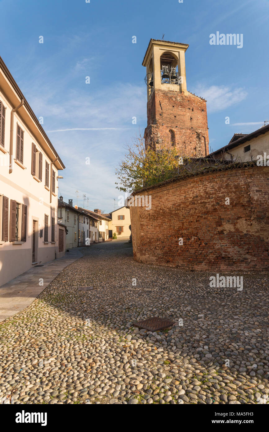 Lomello, Province of Pavia, Lombardy, Italy. The Cathedral of Santa Maria Maggiore Stock Photo