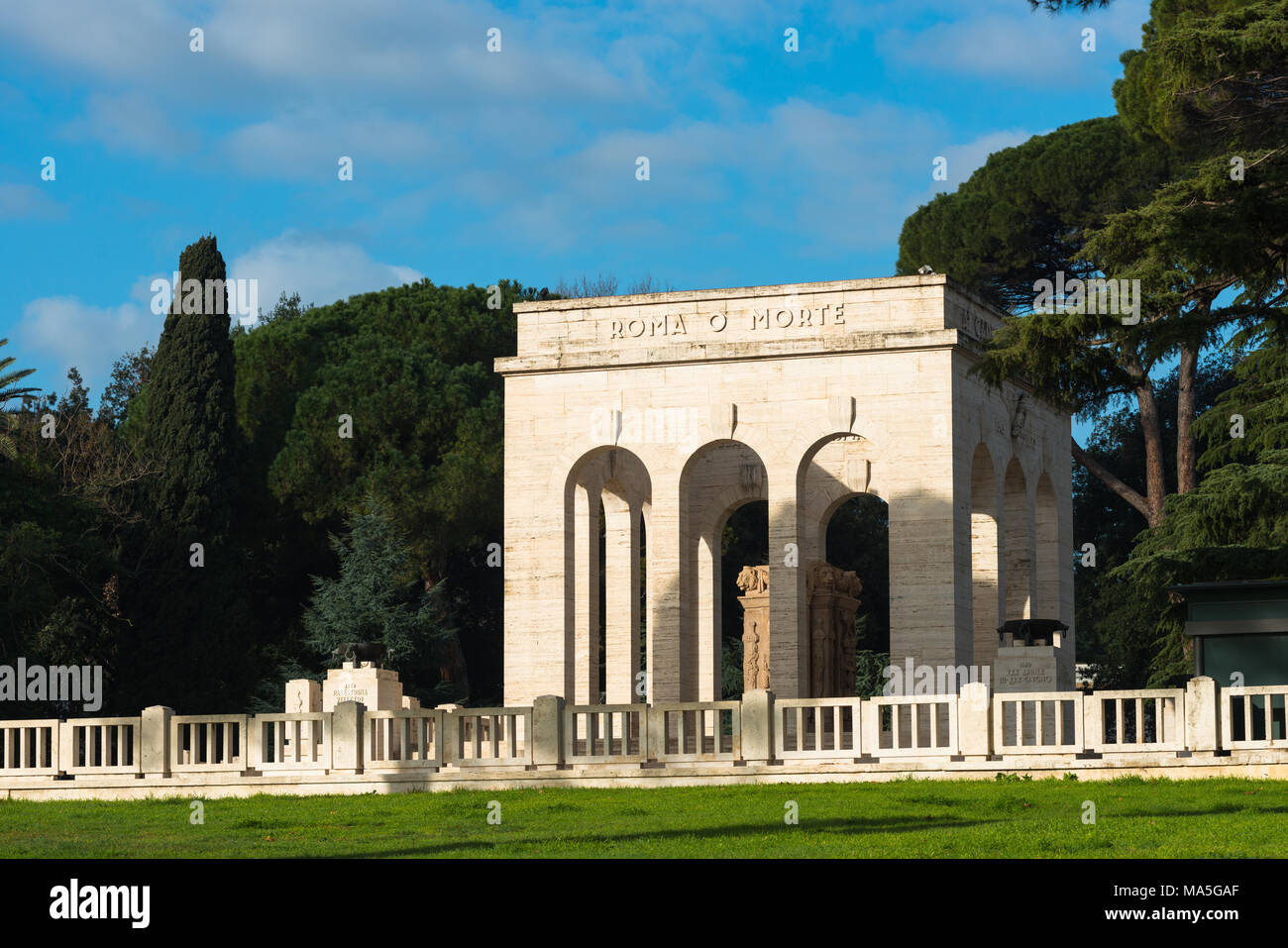 Mausoleum Ossario Garibaldino on the Janiculum Hill, Rome, Lazio, Italy, Europe Stock Photo