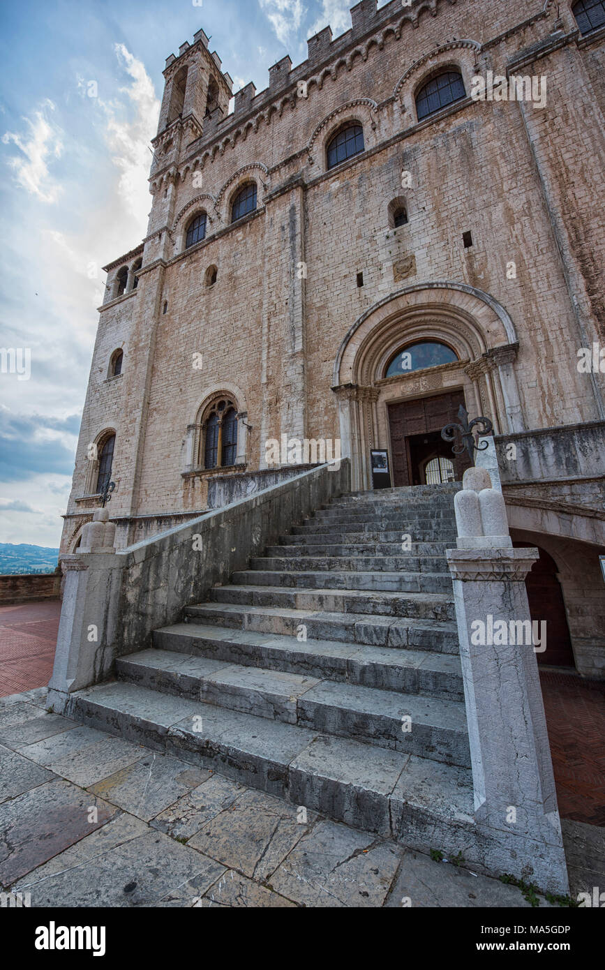 Italy, Umbria, Gubbio, Consoli's Palace Stock Photo