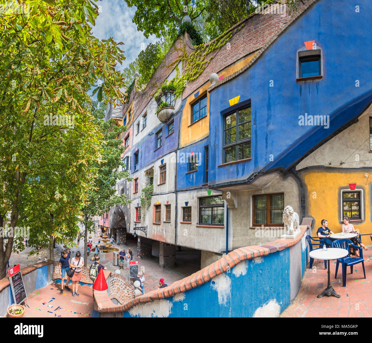 Vienna, Austria, Europe. The Hundertwasser House Stock Photo