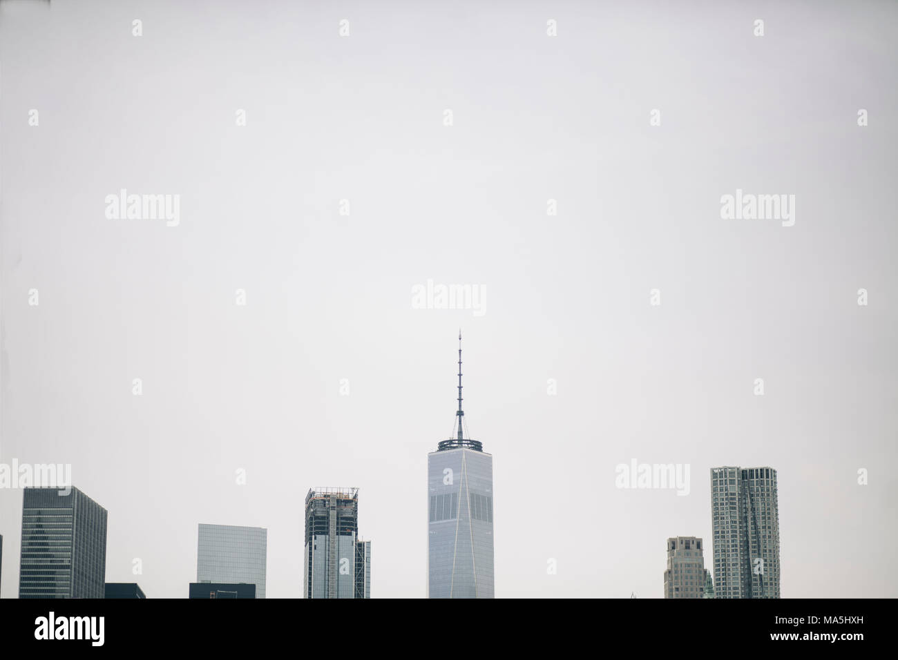 skyline of new york city in manhattan Stock Photo