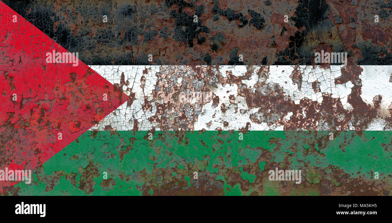 Old Palestine grunge background flag Stock Photo