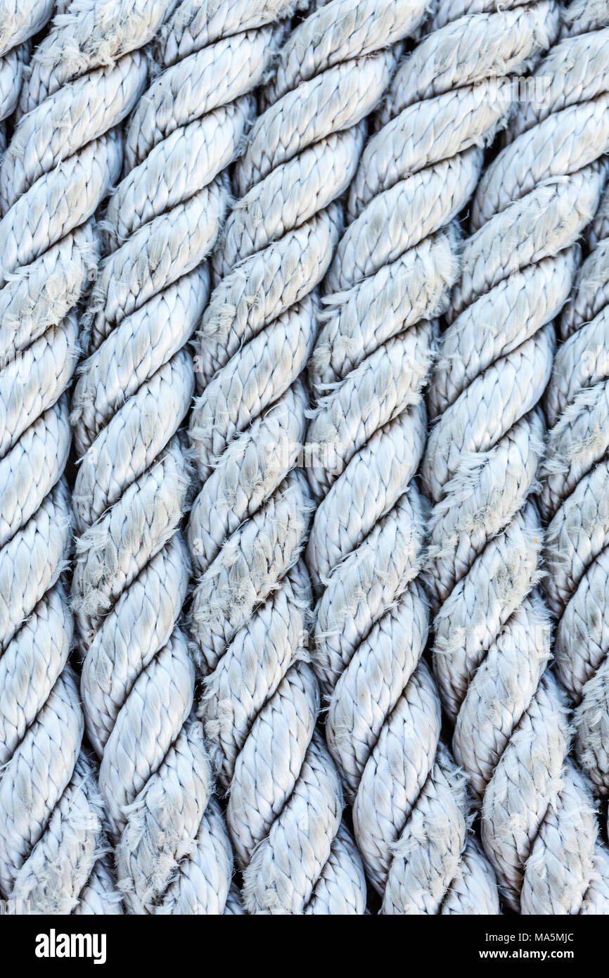 Rope folded into a spiral Stock Photo - Alamy