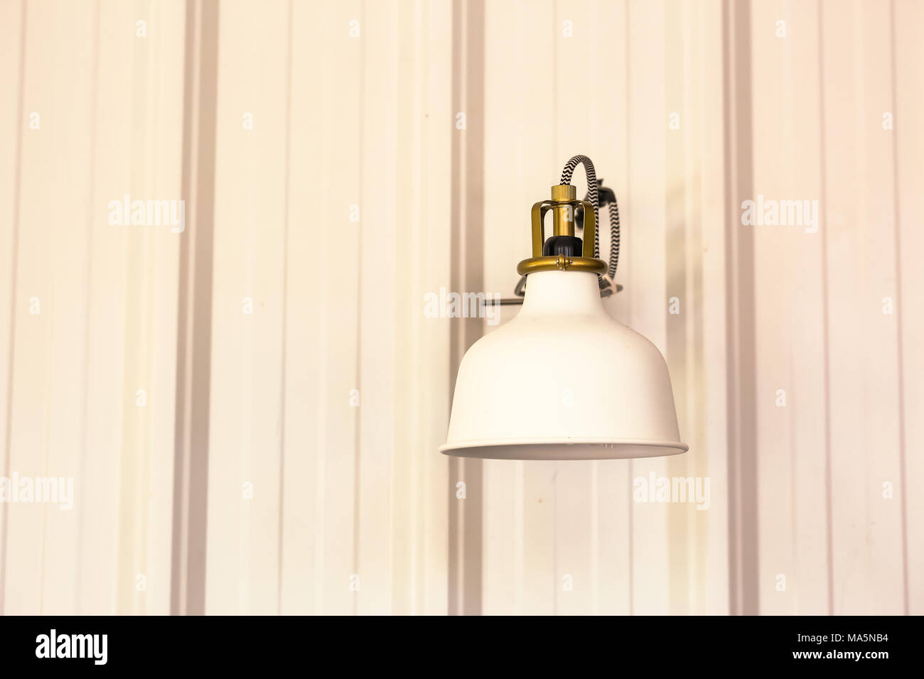 Warm lighting modern ceiling lamps in the cafe and interior decoration ...