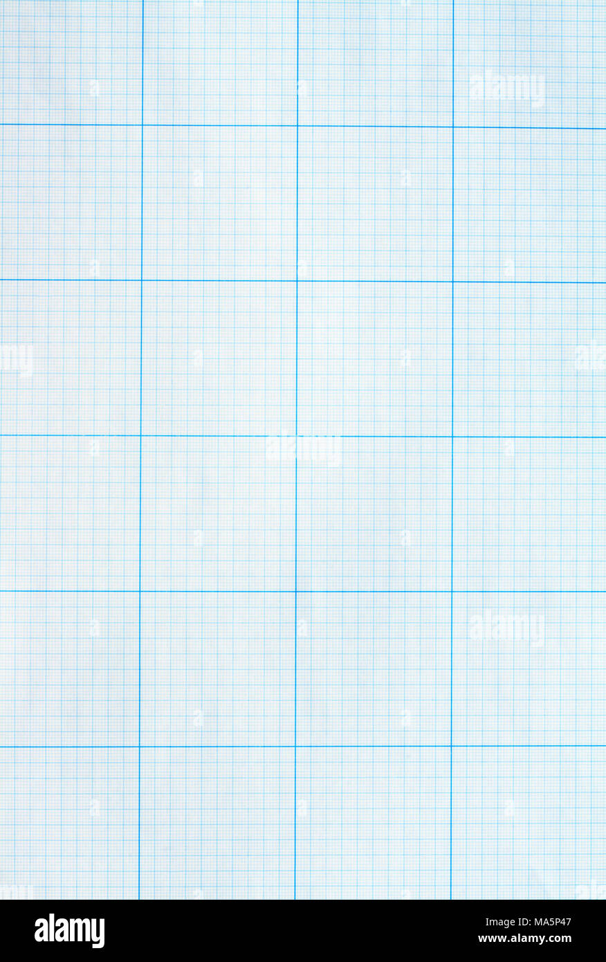 Background made from blue graph paper sheet Stock Photo