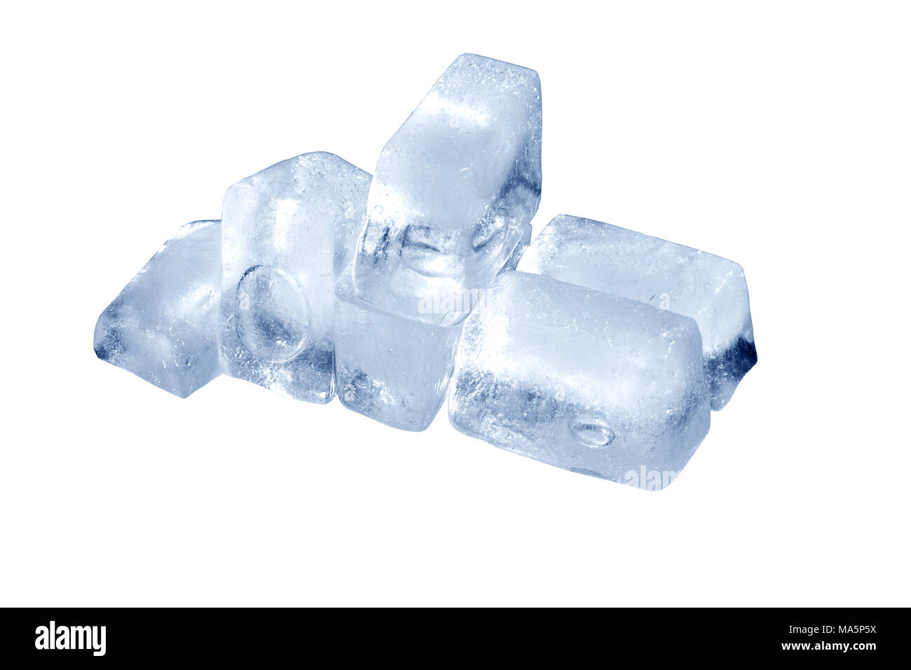Few ice cubes isolated on white background with clipping path Stock ...