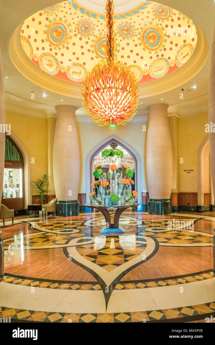 Interior decor of the Atlantis Palm Resort on The Jumeirah Palm in ...