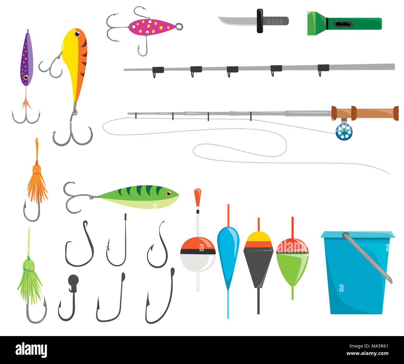 Fishing set of accessories. For spinning fishing with crankbait