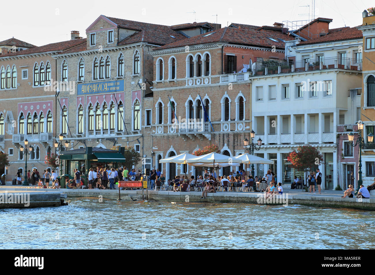 Kiosk Café Bar 'El Chioschetto' at Zattere Waterfront Stock Photo