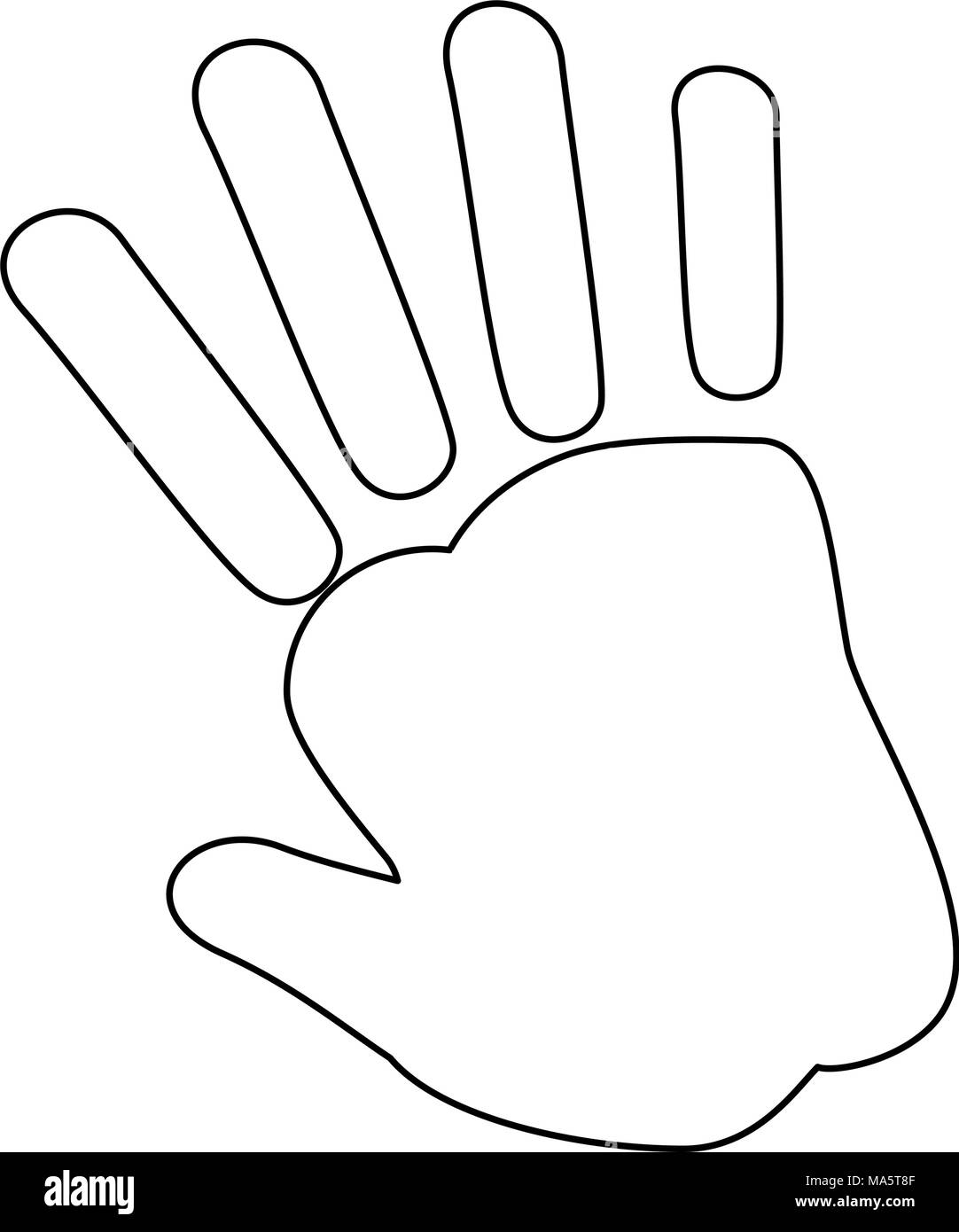 hand human print icon vector illustration design Stock Vector Image ...
