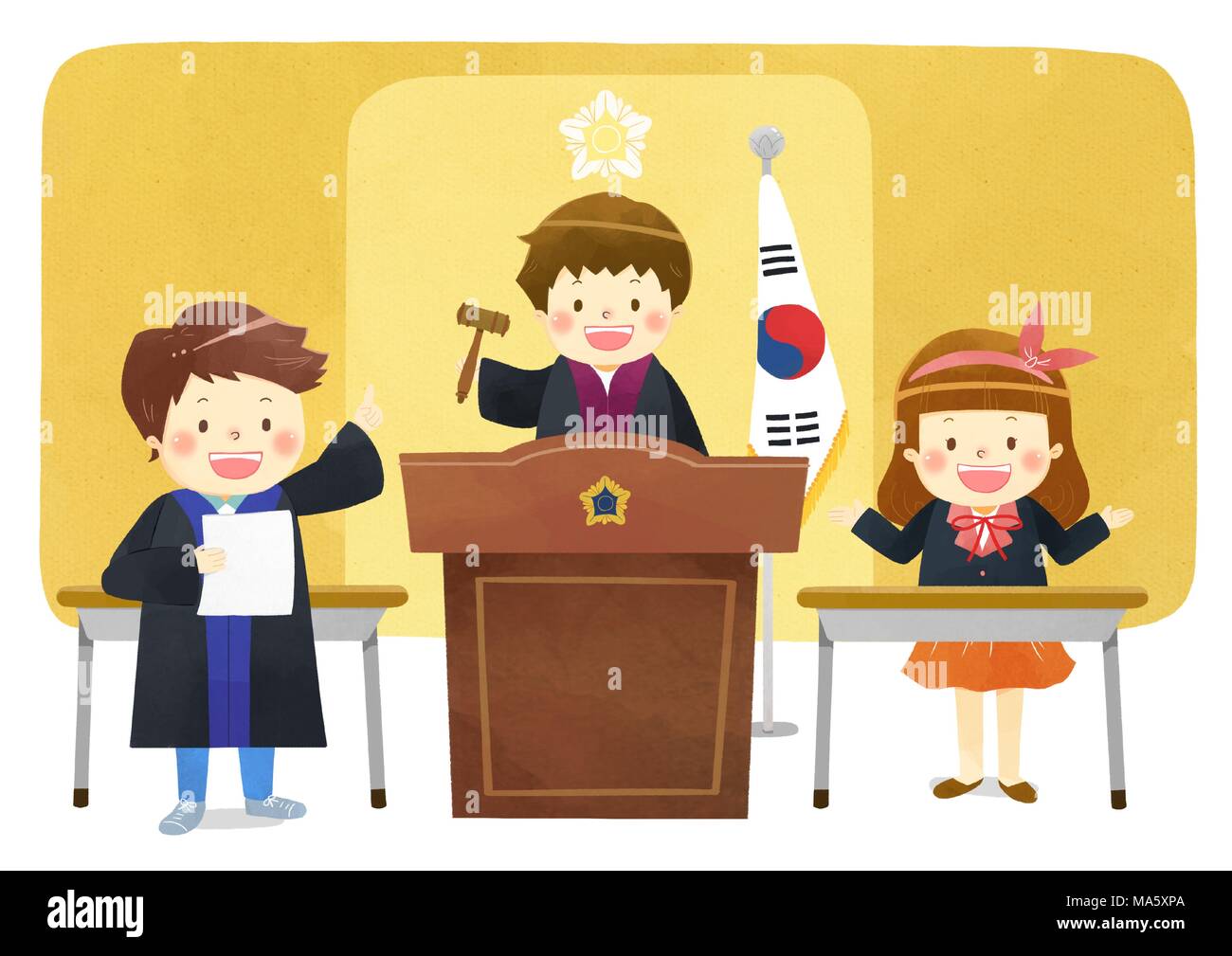 Vector -  The job experience program was helpful for children. 009 Stock Vector