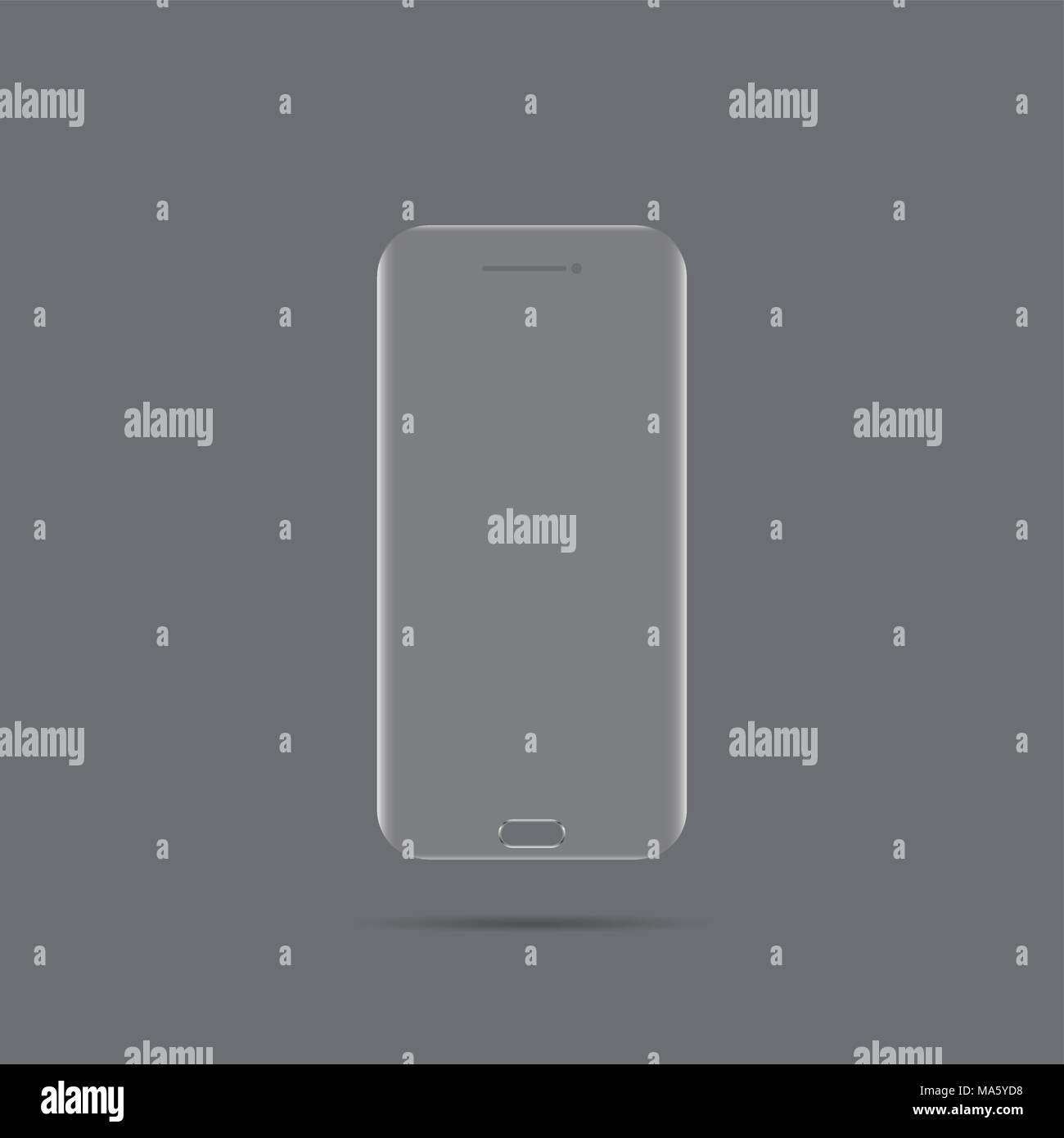 Glass screen protector. Vector screen protector for smartphone. Mobile cover accessory for display Stock Vector