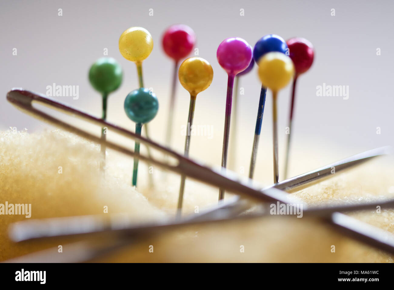 Still life pin pins sewing pins craft hi-res stock photography and images -  Alamy