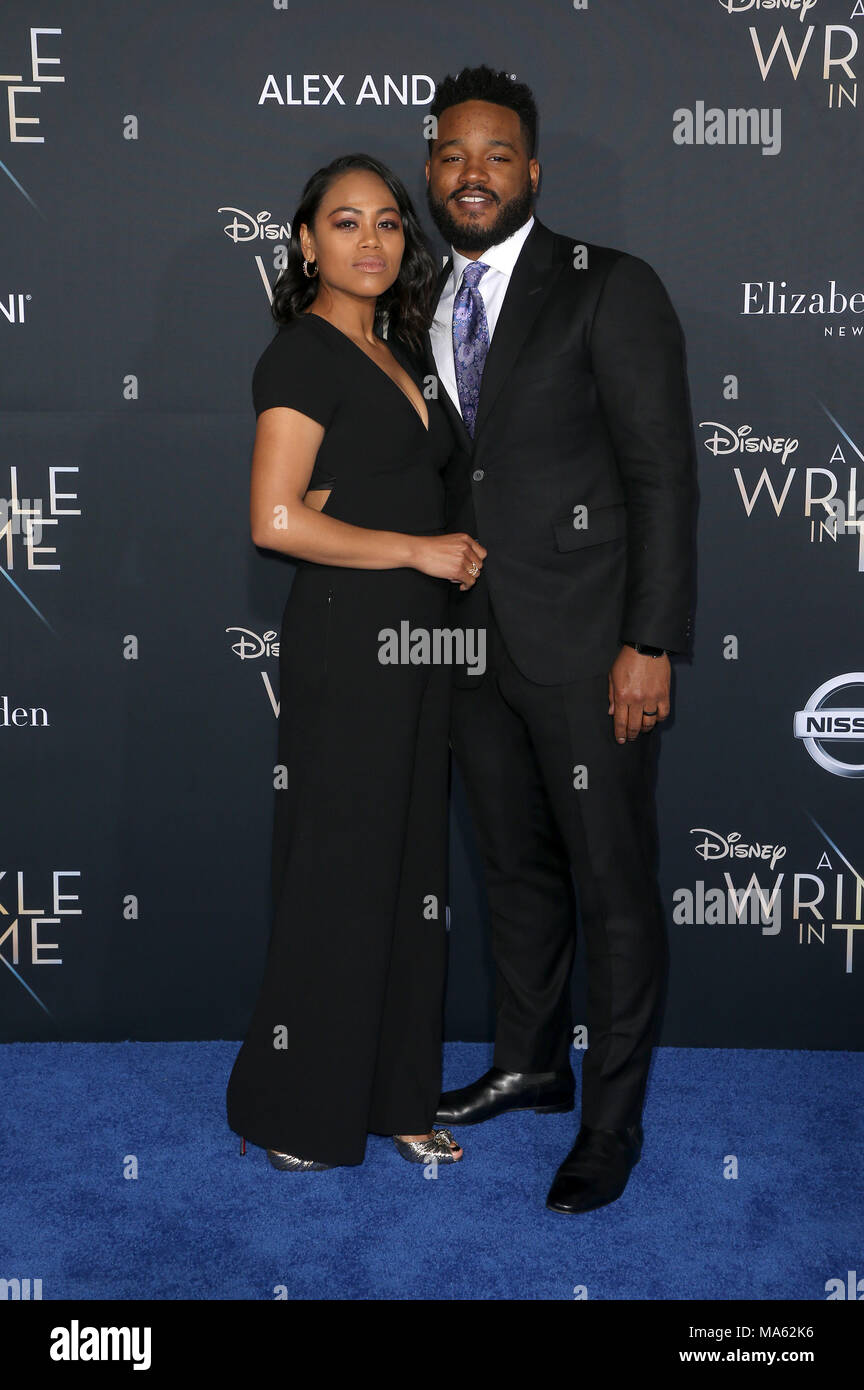 World premiere of Disney's 'A Wrinkle In Time', held at El Capitan Theatre in Los Angeles, California.  Featuring: Zinzi Evans, Ryan Coogler Where: Los Angeles, California, United States When: 26 Feb 2018 Credit: FayesVision/WENN.com Stock Photo