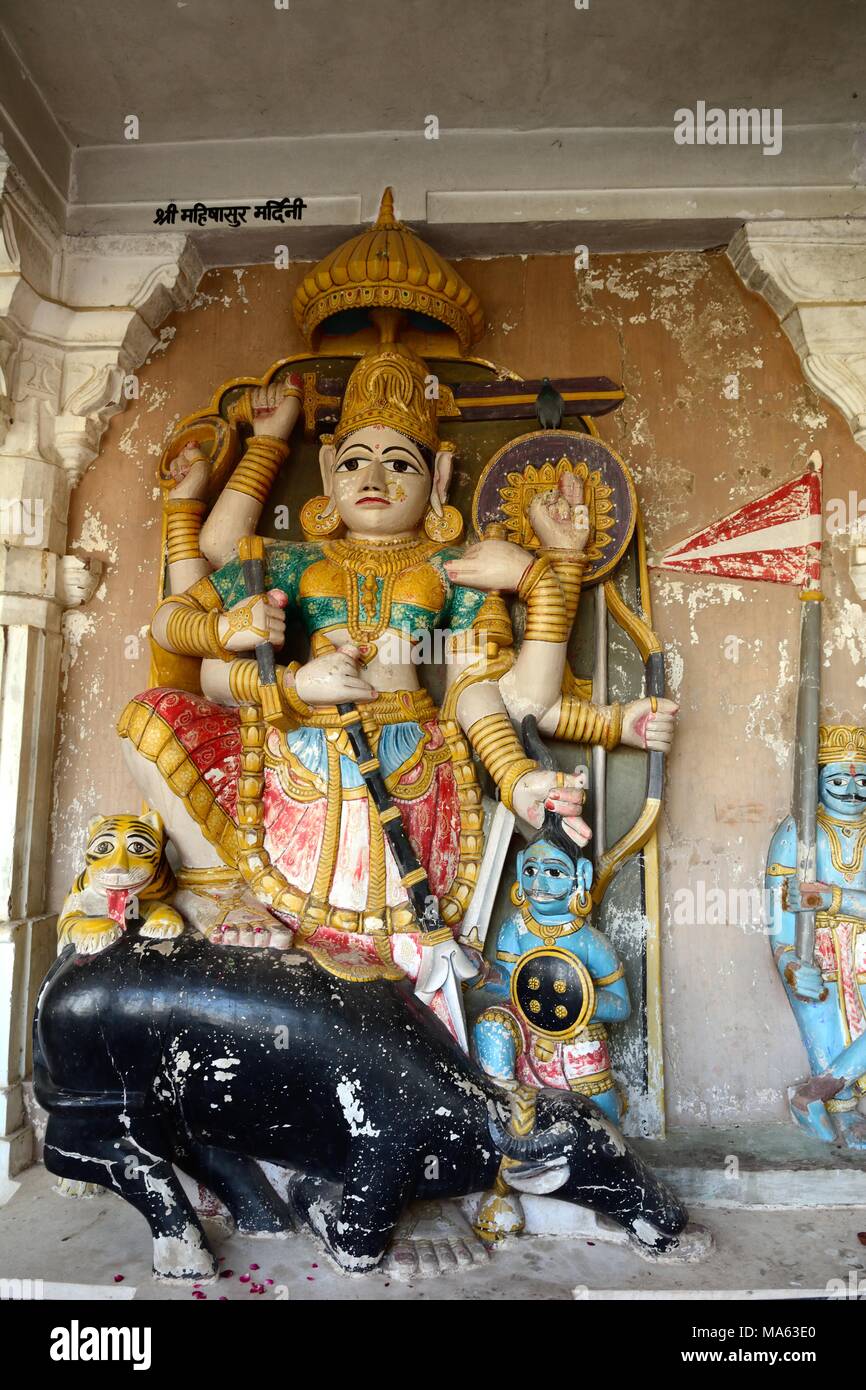 Sculptures in the Hall of heroes and Divinities Mandore Gardens Jodhpur ...