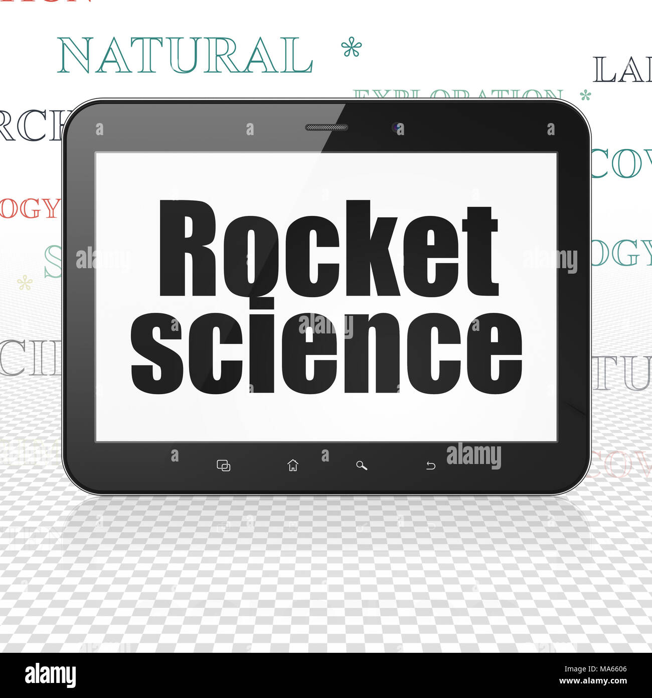 Science concept: Tablet Computer with Rocket Science on display Stock ...