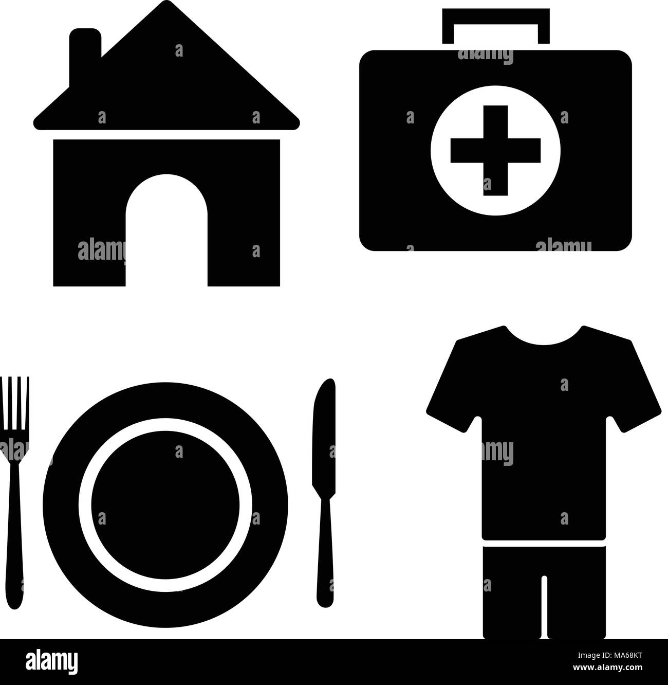 4 basic human needs icon set Stock Vector Image & Art - Alamy