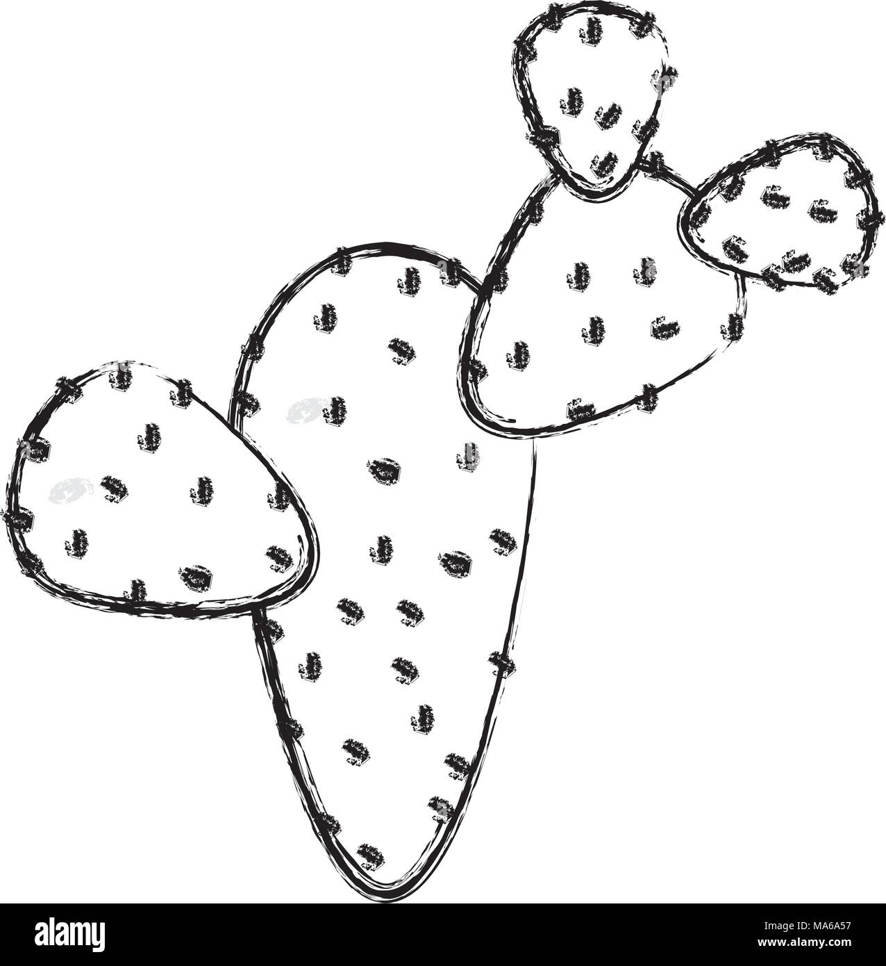grunge tropical cactus plant design in the desert Stock Vector Image ...