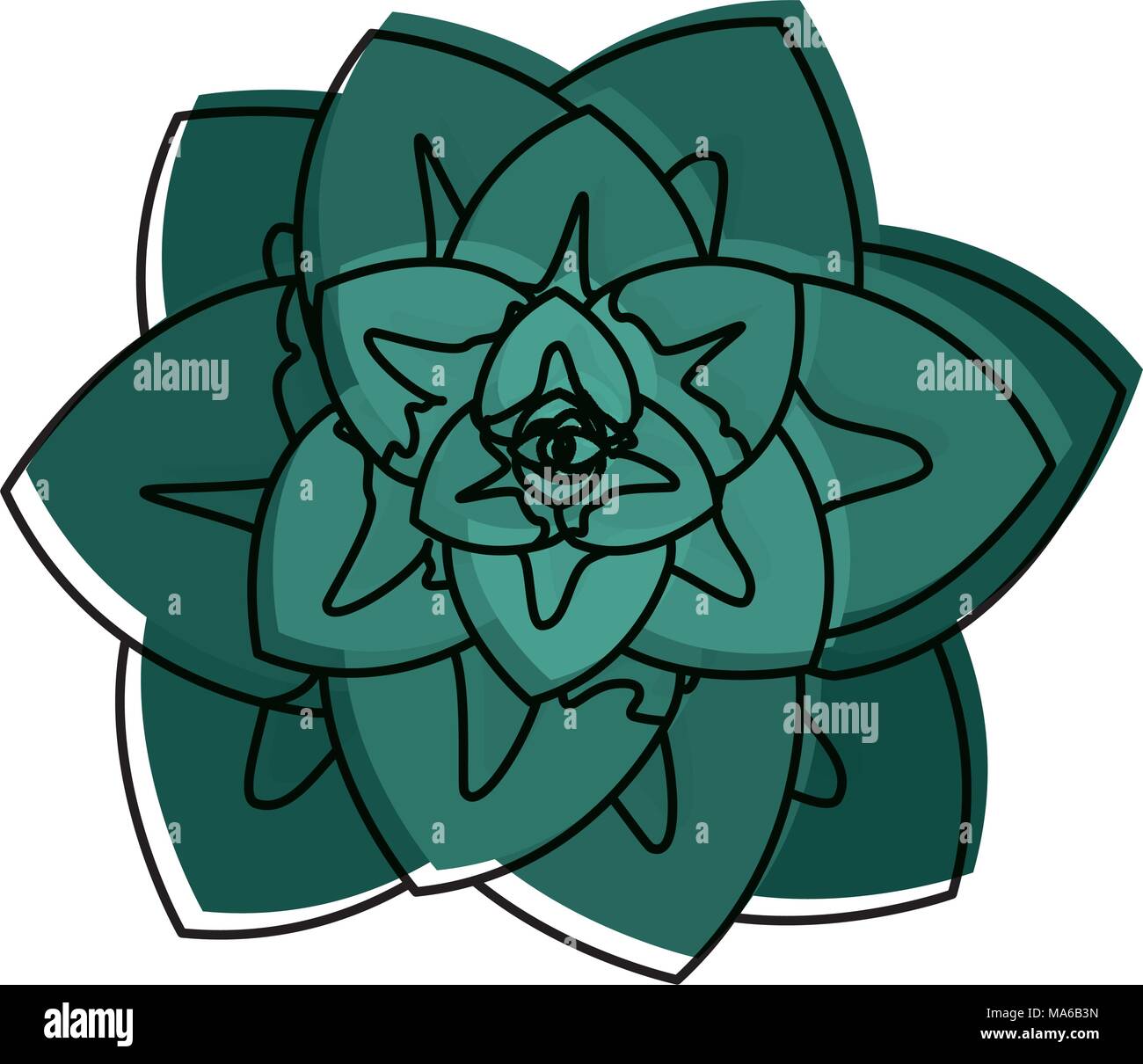moved color cute flower with beautiful nature petals Stock Vector Image ...