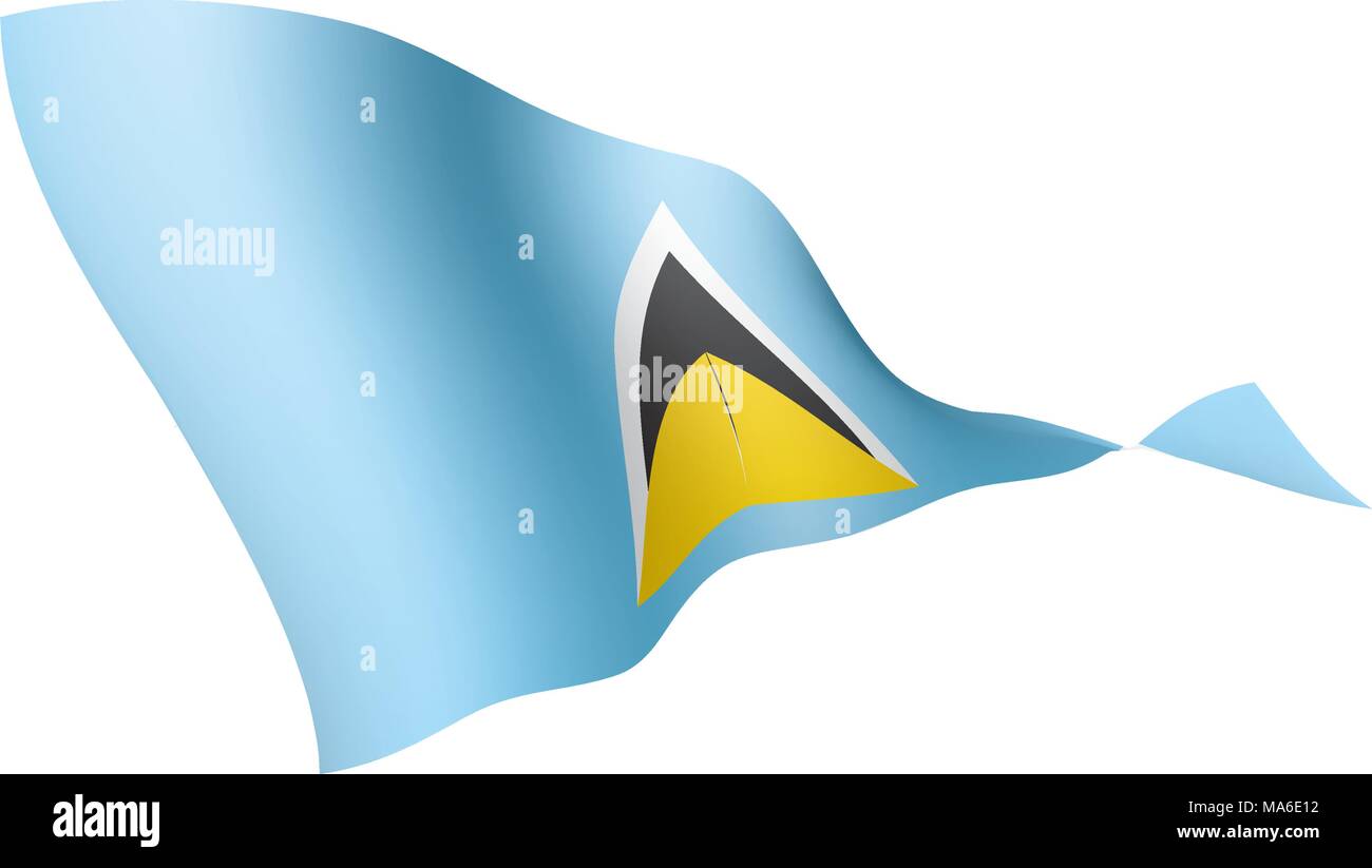 Saint Lucia flag, vector illustration Stock Vector