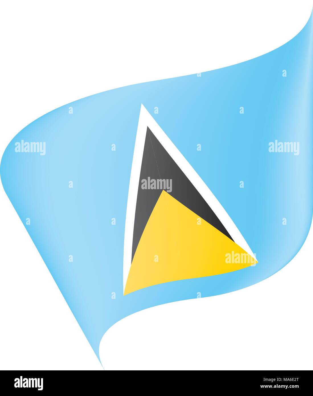 Saint Lucia flag, vector illustration Stock Vector