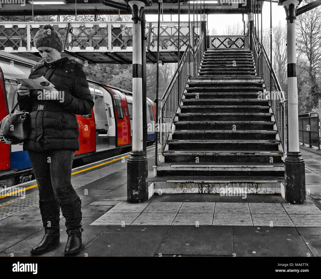 London Underground Tube Station: High Barnet Stock Photo