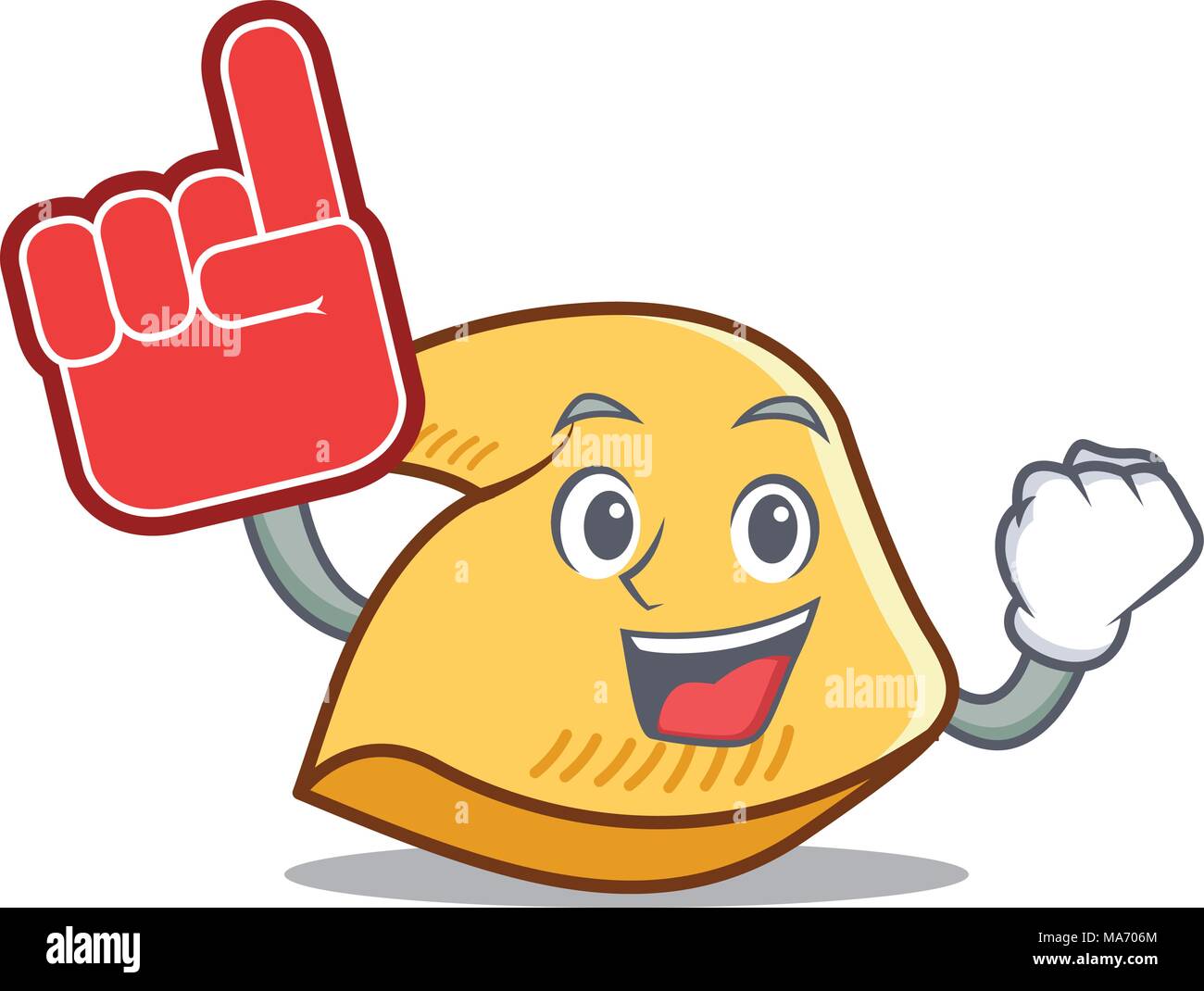 Foam finger fortune cookie mascot cartoon Stock Vector Image & Art Alamy