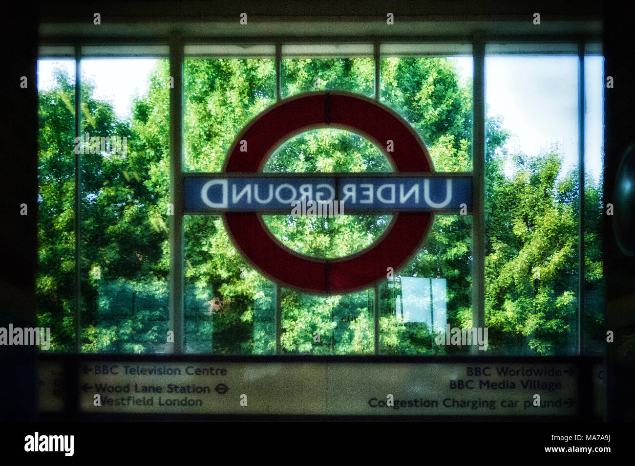 London Underground Tube Station: White City Stock Photo