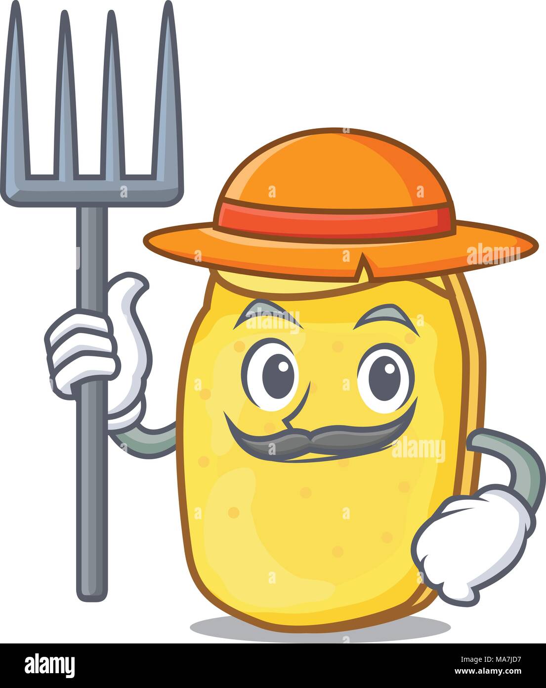 Farmer potato chips character cartoon Stock Vector Image & Art Alamy