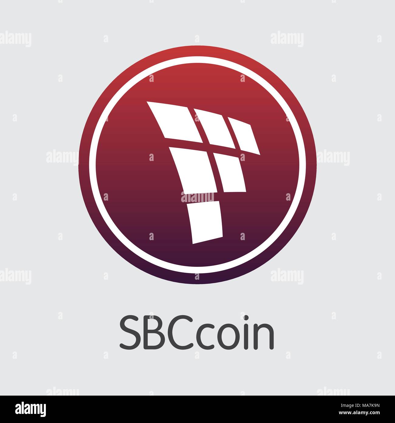 Sbccoin - Digital Currency Sign Icon. Stock Vector
