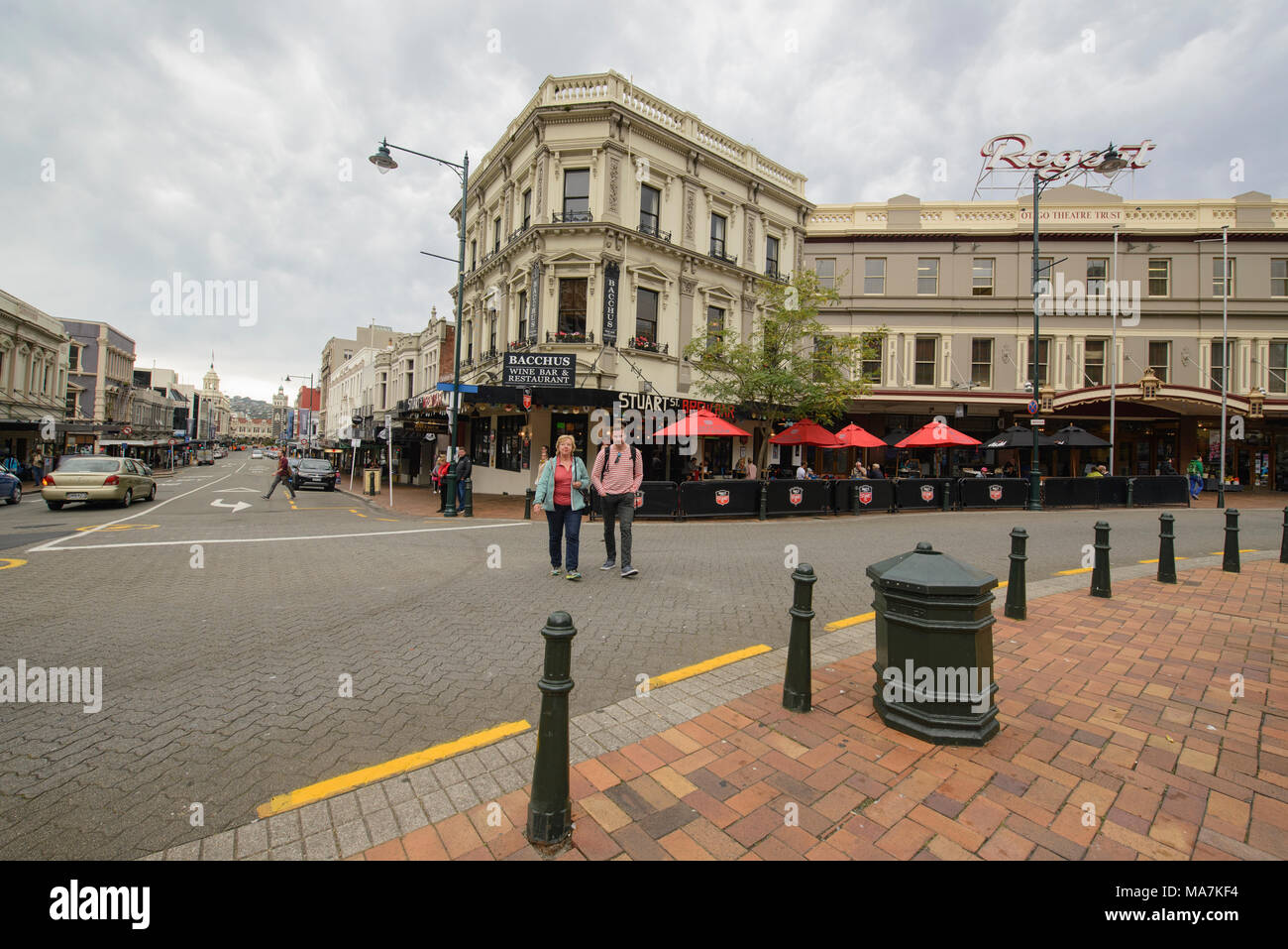 City life in Dunedin, New Zealand Stock Photo