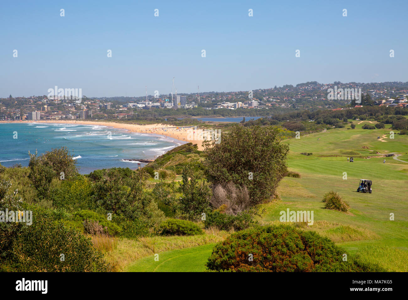 Long Reef point and aquatic reserve on Sydney northern beaches,New South Wales,Australia Stock