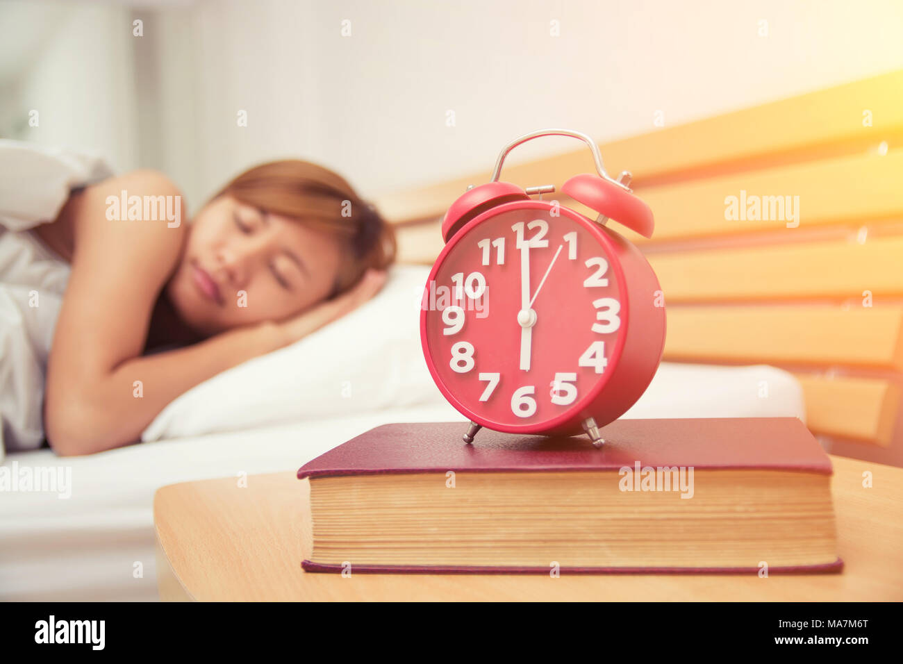 Young Beautiful Woman Hates Waking Up Early In The Morning Sleepy