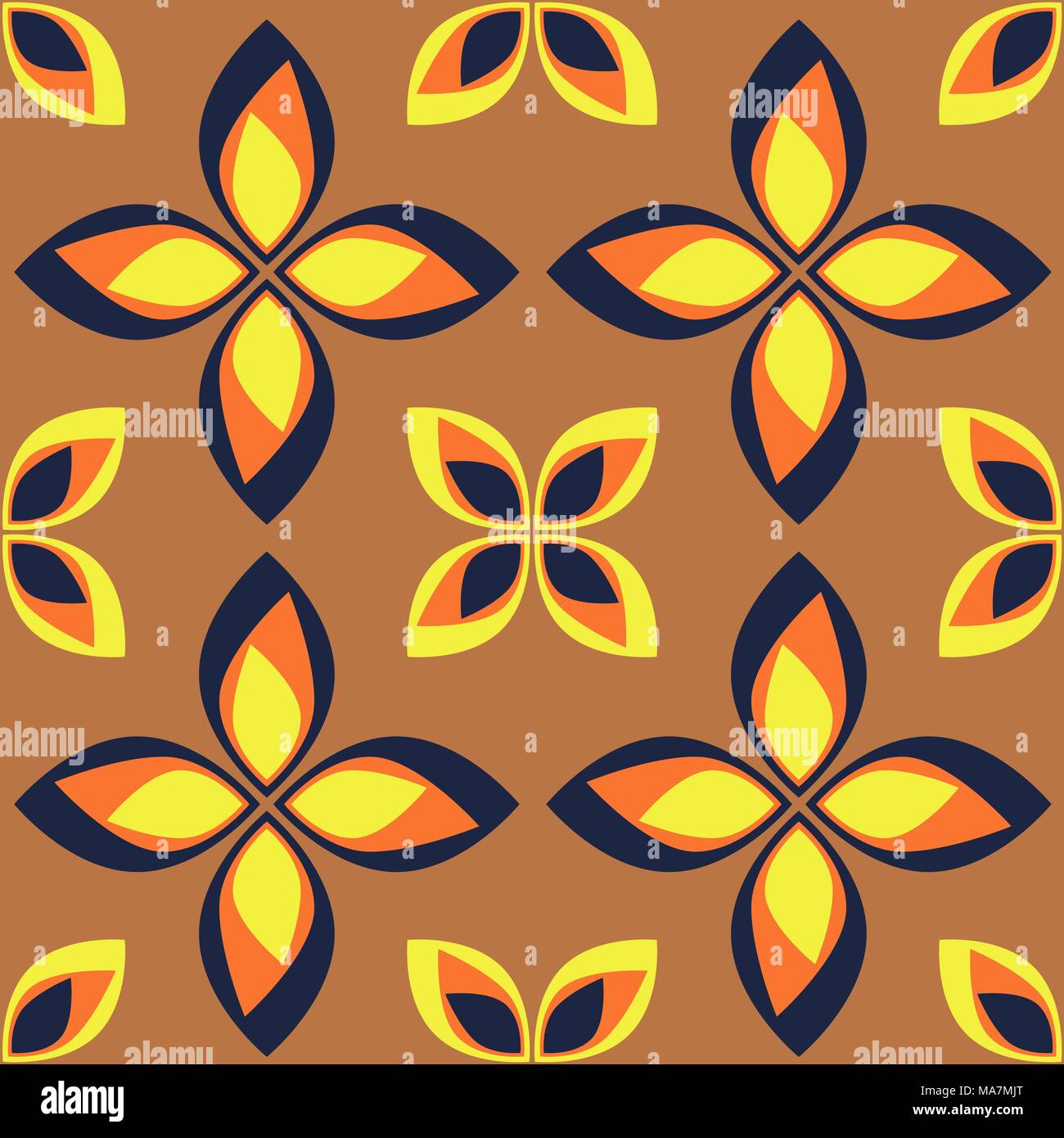Decorative floral ornament. seamless pattern. vector illustration Stock Vector