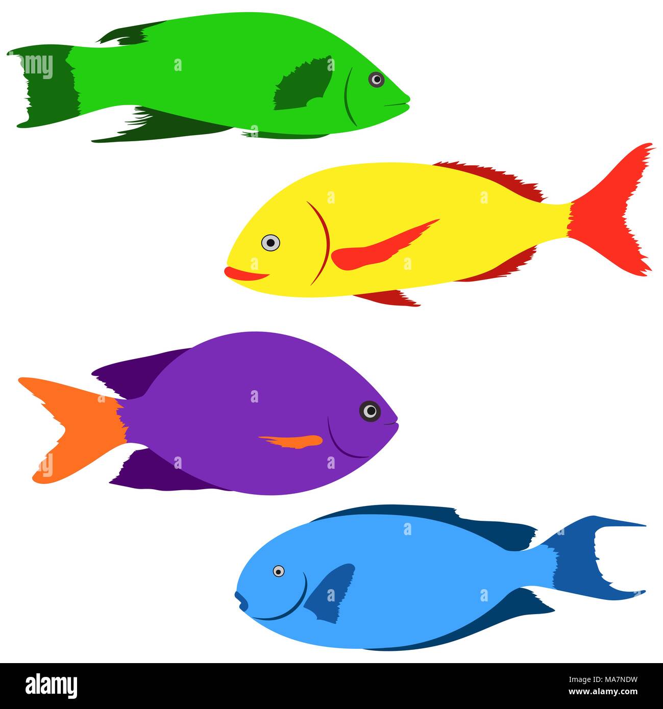 Cute cartoon fish collection set isolated on white background Stock Vector Image & Art - Alamy Cute cartoon fish collection set isolated on white background Stock Vector Image & Art - Alamy