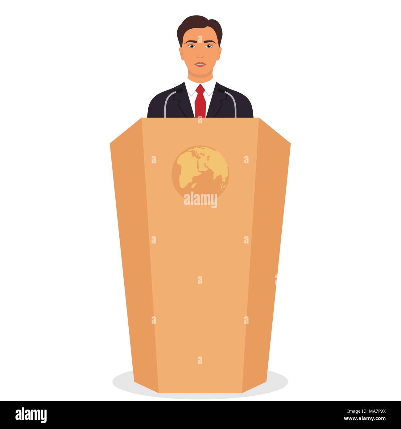 Podium speech vector vectors hi-res stock photography and images - Alamy