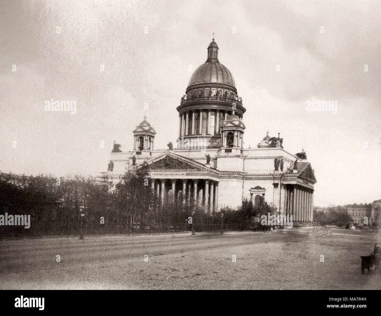 19th century vintage photograph Russia - Saint Isaac's Cathedral