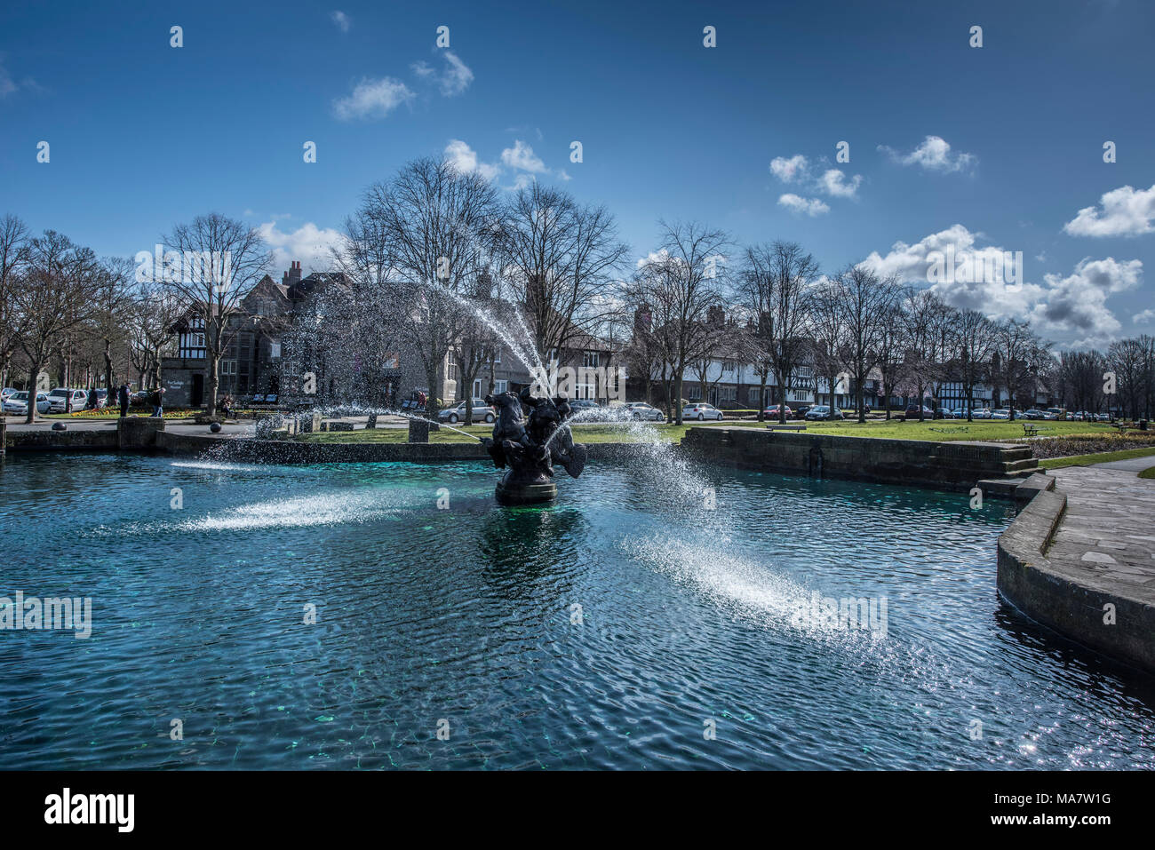 fountain port sunlight wirral merseyside north west england uk Stock Photo