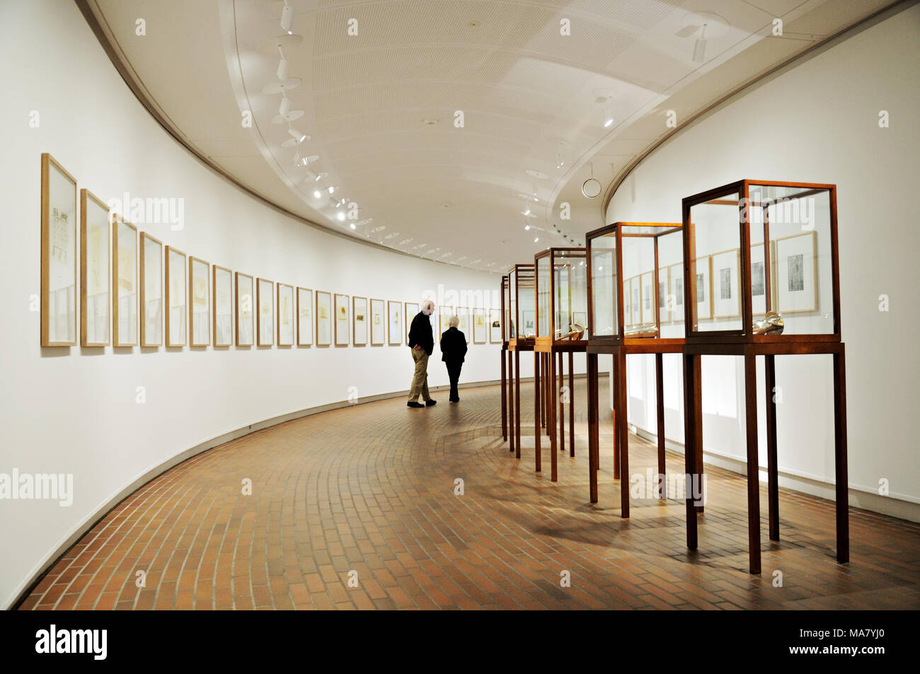 Visitors inside Louisiana Museum of Modern Art, Humlebæk, Denmark Stock Photo Alamy