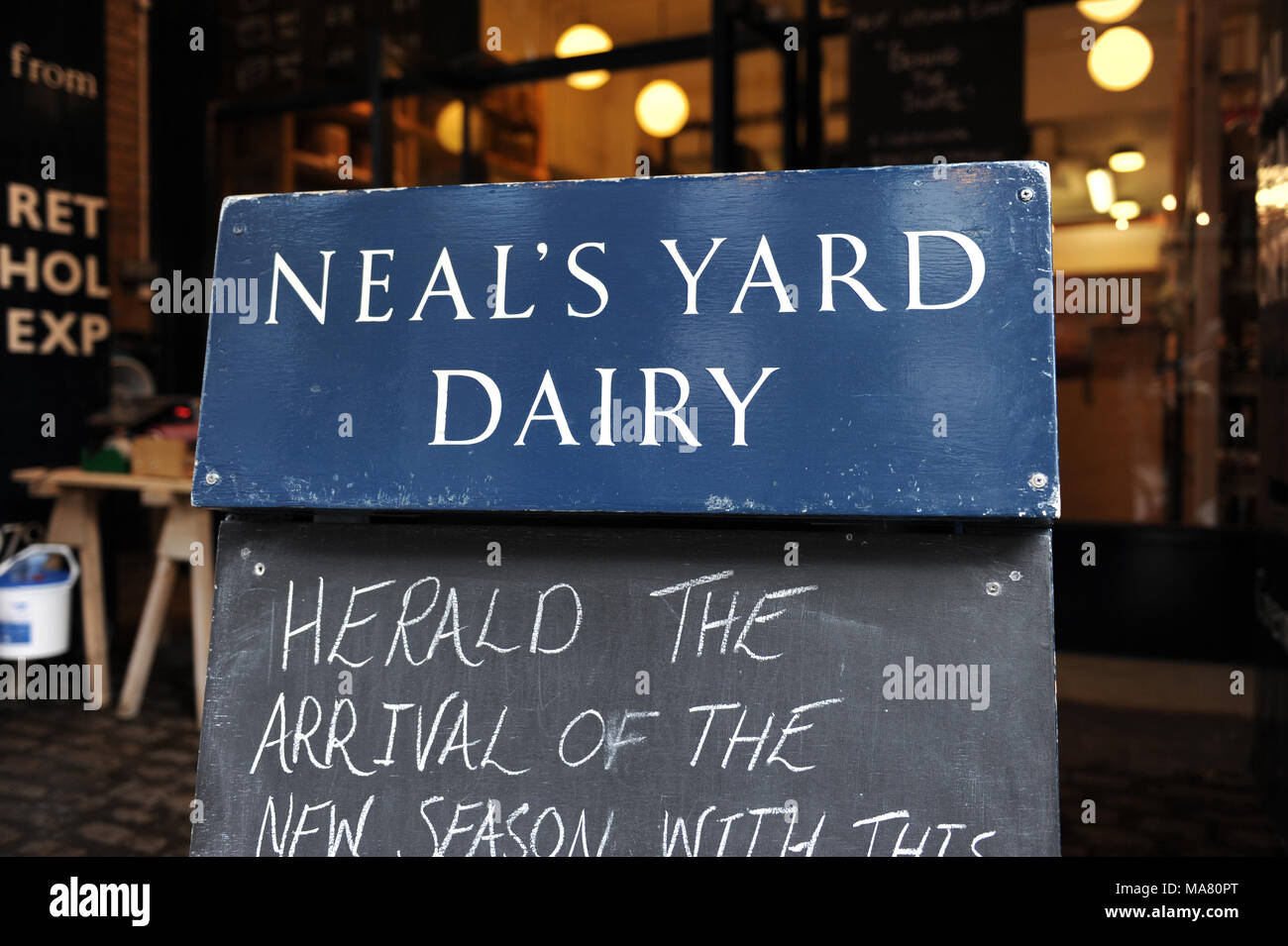 Neal's Yard Dairy at Borough Market in London, England Stock Photo