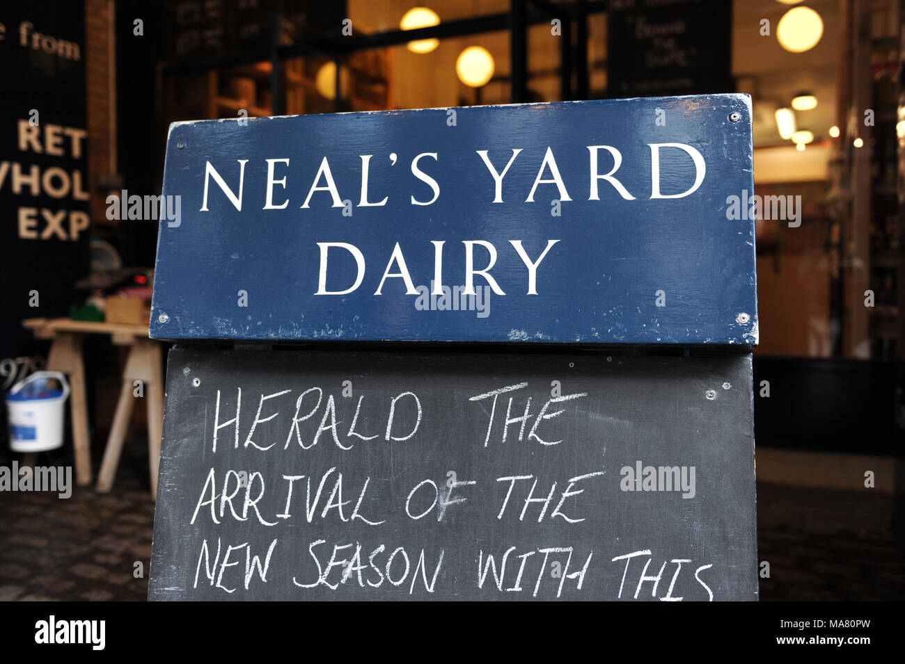 Neal's Yard Dairy at Borough Market in London, England Stock Photo